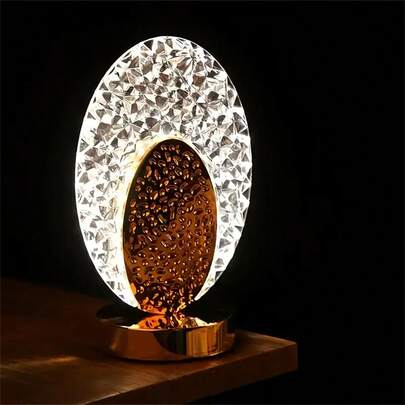 1 pièce Lampe paon, 1 pièce Lampe de bureau LED élégante en cristal de paon, rechargeable USB, contrôle tactile, 3 couleurs variables, idéale pour le bureau, la salle à manger, la décoration de fête, l'ambiance de scène, cadeau de fête