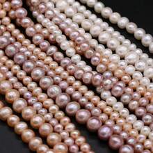1串AA天然淡水珍珠近圆形散珠串饰，适合DIY女士男士项链手链珠宝制作配件 - 近圓 - 查看 6