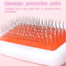 1 pièce Brosse pour chiens avec manche blanc, brosse de toilettage classique best-seller détachant et massante