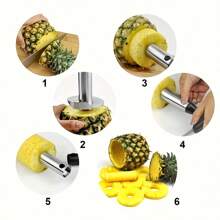1pc Stainless Steel Pineapple Peeler Corer Slicer Cutter - Easy Core Removal, Slice & Dice Tool For Fresh Pineapple (Random Color & Style)