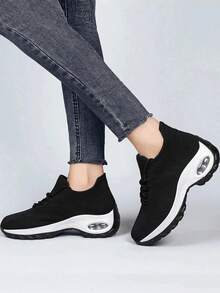 Women's Walking Shoes.WOMEN'S VERSATILITY VENTILATED SOFT-SOLED SPORTSWEAR - Black and White - View 5