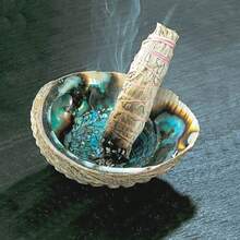 Hochwertige natürliche Abalonen-Muschel, geeignet für Aromatherapie, Haushaltsreinigung und Meditation - blau-grüne Töne, verwendbar für Räucherstäbchenhalter und dekorative Handwerkskunst, die Muscheln können zum Teekochen, zur Heimdekoration, für Innenraumdekoration, Yoga-Studios, Camping, Gärten, Terrassen und Abendessen verwendet werden und können mit klassischen Kerzendekorationen kombiniert werden. - Verschiedenfarbig - Übersicht 8