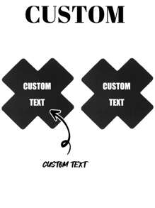 1 Pair Of Disposable Milk Patches With No Trace And Anti-Protrusion Points, Cross-Shaped Chest Patches And Letter Patches, Customizable Chest Patch Text Content, Summer, Birthday, Anniversary, Living Room, Bedroom, Colorful Customization, Personalized, Unique, Customized Treasure Discovery, Personalized Gift