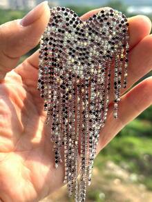 1 pieza Parche con flecos en forma de corazón con cristales, accesorio de decoración hecho a mano para ropa, bolsos, zapatos, sombreros - Multicolor - Ver 4