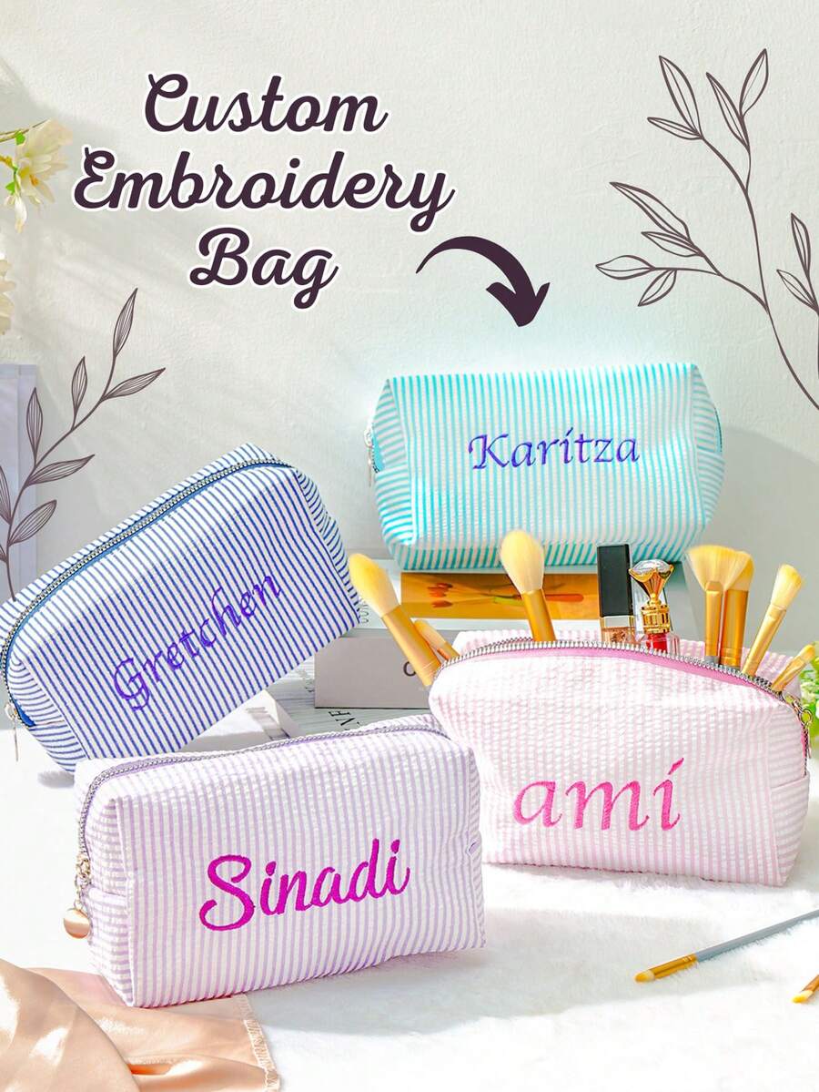 Túi đựng mỹ phẩm sáng tạo độc đáo thời trang đơn giản mới, Túi đựng mỹ phẩm có văn bản tùy chỉnh cho phụ nữ, Túi xách phong cách nhẹ nhàng phù hợp với hoạt động ngoài trời, Túi đựng đồ du lịch, Túi đựng đồ vệ sinh cá nhân, Túi đựng mỹ phẩm, Đa chức năng, Trang trí, Chữ cái, Màu trơn, Tinh tế, Phong cách, Cổ điển, Hiện đại, Nhiều màu sắc, Giải trí, Cơ bản, Thường ngày, Mềm mại, Độc đáo, Tùy chỉnh, Cá nhân hóa, Tùy chỉnh, Quà tặng lý tưởng cho cô ấy, Bạn gái, Cô ấy, Ông bà, Gia đình, Bạn trai, Bạn bè, Quà tặng Ngày của Mẹ cho Phụ nữ - Nhiều màu - Xem 1