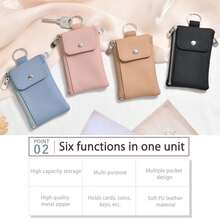 Unisex Minimalist Wallet Key Chain Zipper Coin Purse With ID Window Travel Cash Card Holder For Men And Women For Women Wallet Mini Wallet Purse Wallet Travel Wallet Coin Wallet Wallet Wristlet Wallet
