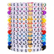 12pcs/Set Boho Heart & Letter Colorful Beaded Bracelets For Women Girls, Festival & Holiday Gift