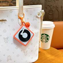 Retro Gramophone Shaped Keychain, Mini Recordable Music Box Pendant, Unique Key Chain, Small Gift - Multicolor - View 8