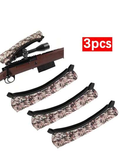 3 件氯丁橡胶瞄准镜光学罩，高弹性瞄准镜保护罩，狩猎配件，防雨、防尘、防碎屑