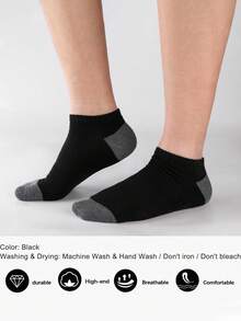 5/10 Pairs Mixed Color Short Socks, Suitable For Casual, Home, Sports, College Style, Suitable For Daily Wear All Seasons - Multicolor - View 2