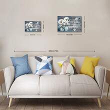 2D flat-Wooden Framed Canvas Painting - 1pc Daisy Inspirational Motivation Quotes Wall Art Prints - Ready to Hang for Home Decoration, Living Room & Bedroom, Festival Party Decor, Gifts-Wrapped Canvas - Multicolor - Ver 4