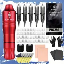 SUANGL 纹身套装，一套完整的 5 根消毒纹身针，适合新手和经验丰富的纹身艺术家！ - 彩色 - 查看 2