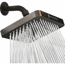 SparkPod Cabezal de regadera -Lluvia de alta presión -Diseño cromo moderno y lujoso -Instalación sencilla sin herramientas -El reemplazo ajustable perfecto para los cabezales de regadera de tu baños