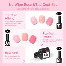 COSCELIA 25PCS Gel Nail Polish Set 22 Colors With 3 Base And Top Coats Soak Off UV LED For Spring Summer Home Manicure Gift For Vacation - Misty Lcy Tea - View 4