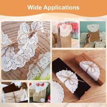 100 Pieces Round Paper Placemats, Paper Doilies, 6.5, 8.5, And 10.5 Inch Doilies For Food, Disposable Lace Paper Doilies For Tables, Crafts, Baby Showers, Parties, Wedding, Birthday, Tableware Decoration