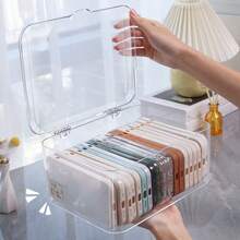 1 hộp đựng đồ dùng để bàn bằng Acrylic trong suốt có nắp, hộp đựng đồ dùng văn phòng phẩm chống bụi, hộp đựng đồ dùng để bàn làm việc, hộp đựng đồ dùng đa năng cho gia đình và văn phòng - Trong sáng - Xem 4