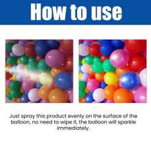 100ml Balloon Spray, It Enhances The Atmosphere Of Balloons And Has A Long-Lasting Effect, Creating A Textured Spray. Balloon Spray Enhances The Shine Of Balloons With A Long-Lasting Effect.