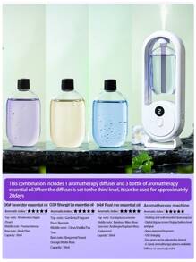 Advanced Aromatherapy Diffuser, USB Household Automatic Aromatherapy Humidifier, Hotel Spray Aromatherapy Machine, Toilet Deodorization And Fragrance Expander, Electric Air Purifier, Rechargeable, With Color Atmosphere Lights, Suitable For Bedroom, Living Room, Desk, Large Room, Pet Room, Hotel, Car, With 5 Working Modes And 6 Kinds Of Aromatic Essential Oils To Choose From