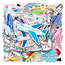 50 Stücke süße Cartoon Flugzeug Graffiti Aufkleber, Vinyl Aufkleber für Laptop, Wasserflasche, Gitarre, Fahrrad, Auto, Motorrad, Stoßstange, Gepäck, Skateboard Graffiti, süße Aufkleber, perfektes Geschenk für Kinder, Jugendliche, Männer, Frauen. - Verschiedenfarbig - Übersicht 9