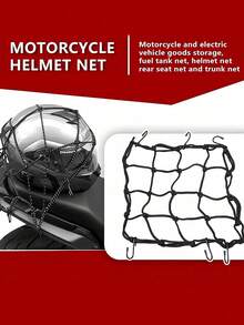 1 pieza Red elástica para equipaje de vehículo todoterreno, red de carga para portaequipajes, bolsillo de red elástica para maletero de vehículo, red protectora de carga, red de equipaje para motocicleta, gancho de almacenamiento, bolsa de equipaje, red para bicicleta, patineta, caja de equipaje, equipo - Unitalla - Ver 6
