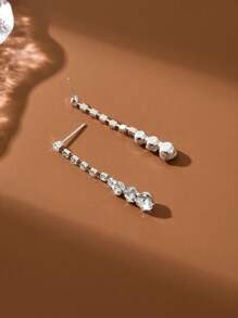 Pendientes de cristal geométrico con borla brillante aptos para uso en fiestas de cumpleaños, bodas y ocasiones especiales de las damas