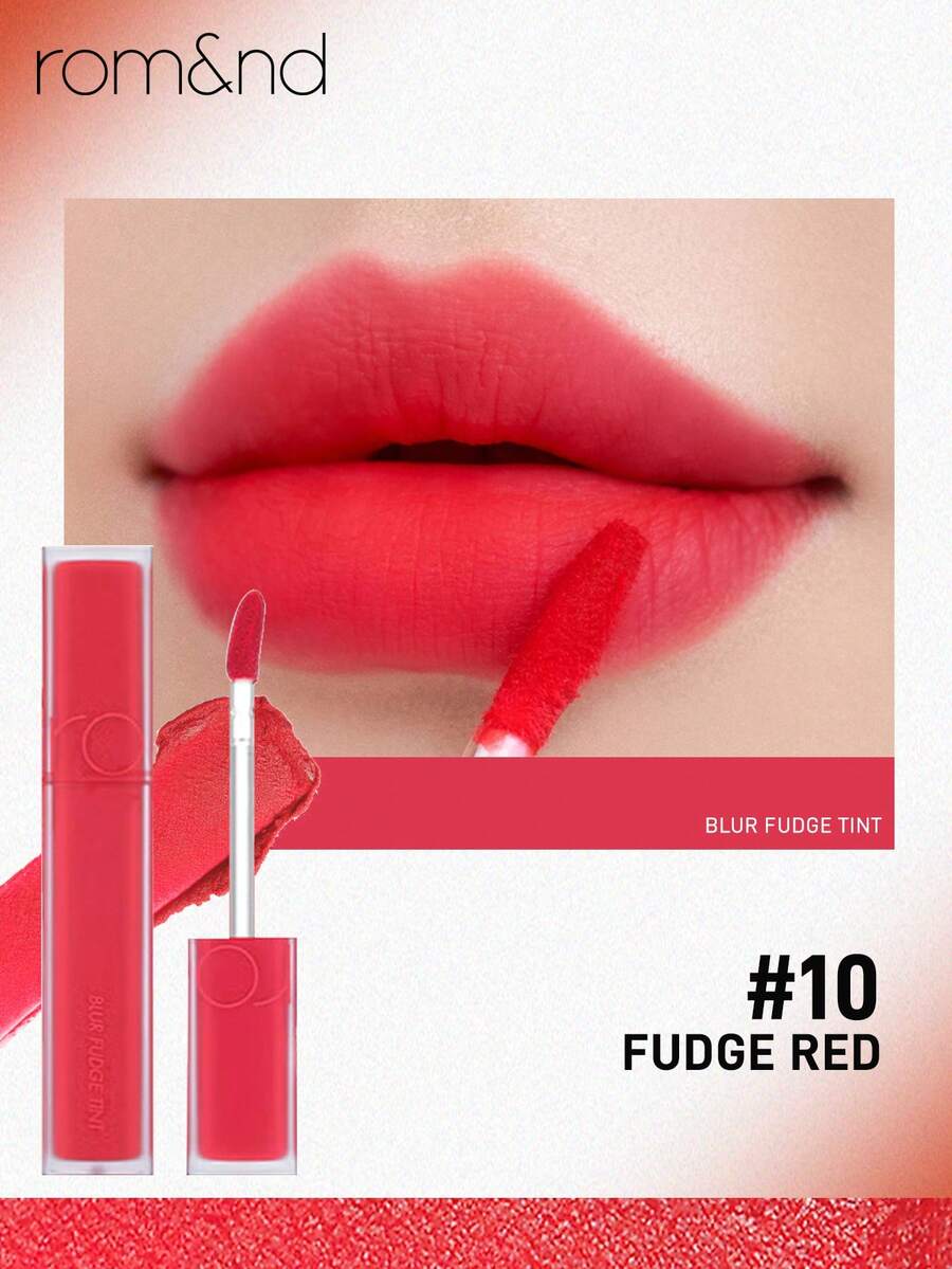Rom&nd Romand BLUR FUDGE TINT Liquid Lipstick - 10 FUDGE RED - 查看 1