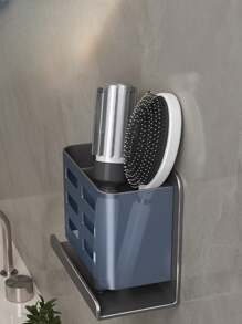 1/3pcs Multi-Function Bathroom Shelf, Wall Mounted Sink Organizer Holder For Razor, Toothbrush