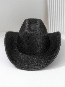 1 pieza Sombrero de copa neutro para hombres y mujeres con acabado cepillado y unicolor brillante, estilo punk con ala ancha, adecuado para fiestas, eventos con tema occidental, reuniones, fiestas de compromiso, juegos de roles, ceremonias de graduación, fiestas de disfraces, festivales, bodas, celebraciones de cumpleaños, festivales de música, ceremonias de mayoría de edad, de moda y versátil - color sólido - Ver 7