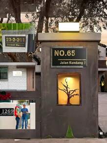 1 pieza Número de casa personalizado, Placa de número de casa acrílica de doble capa grabada en 3D moderna y personalizable, Señal de dirección exterior, Material duradero, Diseño elegante, Montaje superficial, Reutilizable, Multiusos, Personalizado, Adecuado para decoración del hogar, decoración de pared, decoración de calle, decoración de oficina, impresión gráfica