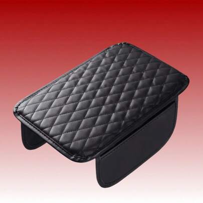 Copri console centrale per auto in pelle, cuscino poggiabraccio con 2 tasche portaoggetti, accessorio universale per bracciolo sedile auto, imbottitura protettiva per interni auto adatta alla maggior parte dei veicoli