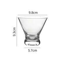 1 pieza Taza de cristal transparente para helado, batido, pudín y yogur, taza de postre y cóctel con fondo grueso