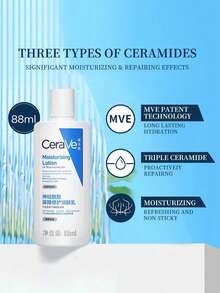 CeraVe Daily Moisturizing Lotion, Hydrates, Restores Protective Skin Barrier, With Ceramides - 88ml - View 2
