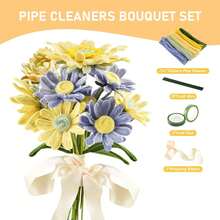 223/272pcs Bulk Pack DIY Pipe Cleaning Tool Kit, New Colorful Floral Pipe Cleaner Set With Step-By-Step Video Tutorial, Upgraded Soft Chenille Stick Bulk Pipe Cleaning Twist Rods, Suitable For DIY Art Craft Decor, Ideal For Beginners - Multicolor - View 5