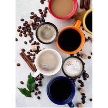 可选框架可爱咖啡杯帆布画北欧拿铁海报和印刷品墙壁艺术画适用于咖啡馆家居装饰餐厅厨房绘画可重复使用框架，带框架厨房装饰的墙壁艺术 - 彩色 - 查看 29