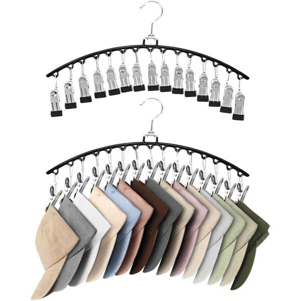 A Stainless Steel Clothes Drying Rack With 15 Clips - A Windproof Hanging Socks And Underwear Organizer, A Space-Saving Multifunctional Drying Rack, Suitable For Home, Bedroom, Balcony Use
