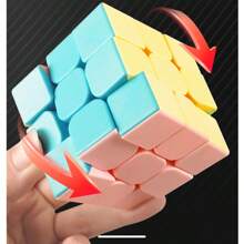 قطعة واحدة من مكعب سحري متعدد الطبقات 3، مكعب سحري متغير الألوان إلى لون المكرون الناعم 5 سم ، 5.5 سم ، لعبة تدريب منطقي للمبتدئين - اللون عشوائي!