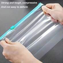 20 个重型冷冻袋 | 超大 31.5x26.5 厘米食品储存袋，带拉链密封 | 厚塑料可重复使用袋，适用于冷冻食品、餐食准备和冰箱整理 | - 彩色 - 查看 7