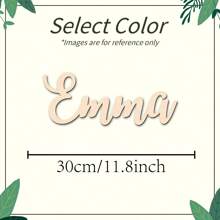 1pc Personalized Wooden Name Plate, No Electricity Needed, Customized Letter Wall Decor, Boho Style, Suitable For Living Room, Bedroom, Unique Customized Gift For Birthday, Party, Wedding, Graduation, Christmas, Halloween