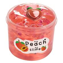 2.37oz Fruit Crystal Clear Slime Jelly Mud - Cherry, Peach, Avocado & Pineapple Flavors | Non-Sticky Soft Jelly Clay Scented Slime Toys For Party Christmas Birthday Gift