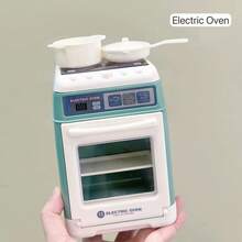 儿童厨房电器玩具套装，逼真的家用烹饪玩具适合 3 岁以上儿童，包括榨汁机、咖啡机、洗衣机、吸尘器、面包机、搅拌机、烤箱、饮水机，是送给男孩和女孩的绝佳礼物