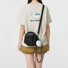 NB Men's And Women's Backpack 2025 New Outdoor Sports Leisure Travel Small Bag Messenger Bag Shoulder Bag LAB52404BK - Black - View 2