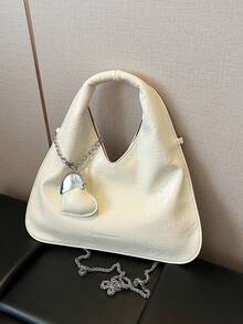 New Summer Versatile Women Handbag, Simple Versatile Chain Shoulder Crossbody Bag - White - View 1