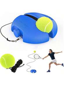 Tennis Trainer With Tennis Bounce Ball And Practice Ropes - To Your Tennis Skills Anytime & Anywhere,Alone Tennis Training .(No Racket) - Multicolor - View 2