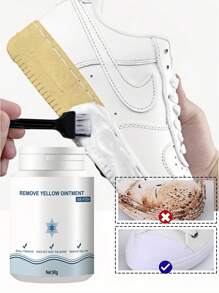 Waterless White Shoe Cleaner, Whitening Agent, Stain Remover, White Edge Polish, An Easy-To-Use Whitening Solution. (Batch, Production Date And Item Number May Vary Due To Different Production Batches, Random Shipment Of New And Old Packaging, Please Refer To The Actual Product.)