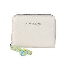 1pc Japanese Style Colorful Beaded Women's Coin Purse, Fashion Minimalist Portable Large Capacity Zipper Wallet, Suitable For Girls, Ladies, Office Workers And White-Collar, Great For Work, Business Trip, Commuting, Outing, Travel - Multicolor - View 15