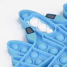 Blauer Flugzeug Luftpolsterfolie Stressabbau Spielzeug, Fidget Toy, schnell knisterndes Entspannungsspielzeug für Erwachsene und Kinder, Partyspiel Dekor Geschenk für Weihnachten, Halloween, geeignet für Jungen, Mädchen, Kinder und Erwachsene
