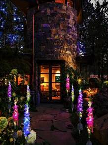 1/2 peças Lâmpada Solar de Jacinto Outdoor, Lamp para Jardim, Gramado, Corredor, Villa, Paisagem, Atmosfera da Equipe, Lâmpada de Flores, Iluminação Externa, para Jardim, Quarto, Festa, Sala de Estar, Acessórios, Quarto, Camping, Casa, Cortinas, Casamento, Parede, Varanda, Cama, Cerca do Jardim, Decoração Fofa de Casa