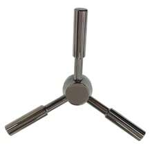 Round Shaft Gun Safe 3 Spoke Gun Safe Handle With Black Chrome Safe Box Handle - as pic - View 1