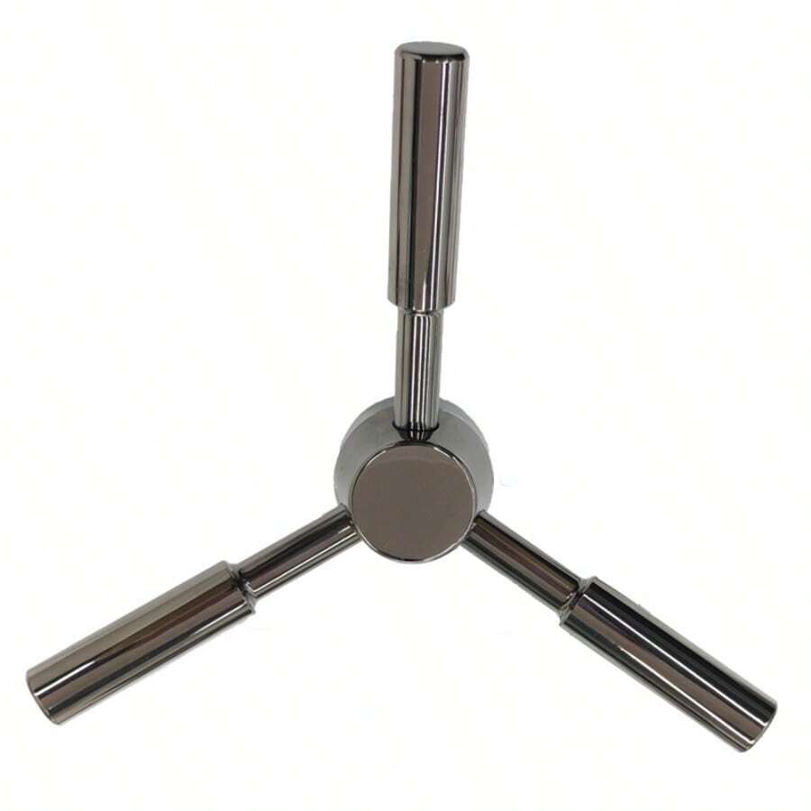 Round Shaft Gun Safe 3 Spoke Gun Safe Handle With Black Chrome Safe Box Handle - as pic - View 1
