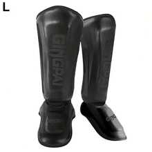1 Pair Muay Thai Leg Guards Shin Instep Protectors, Thick Martial Arts Kickboxing MMA Shin Guards Ankle Guards